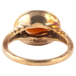 Gold Ring With Hare Pinkish Agate Roman Cameo 1st-Century AD