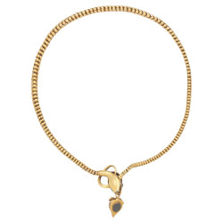 Enamel And Seed Pearl Snake Necklace Mid-19th Century