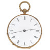 Courvoisier Geneve Yellow Gold Enamel Key Wound Open Face Pocket Watch