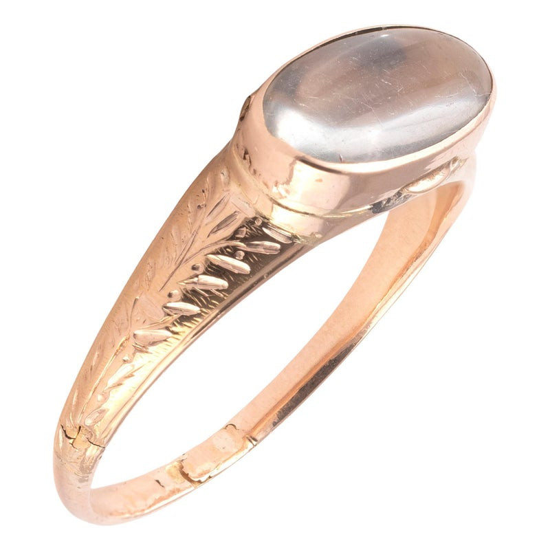 Rare Baroque 17th Century Gold & Rock Crystal Devotional Reliquary Ring