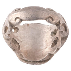 Silver Intaglio Men's Ring with Roman Profile Portrait 1st-3rd Century AD