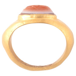 Hollow Roman Ring with Intaglio of Fortuna, circa 3rd century A.D.