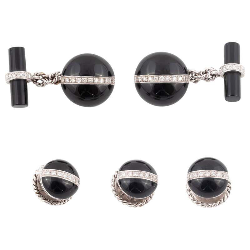 Art Déco Onyx and Diamond Dress Set