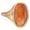 CORNELIAN INTAGLIO RING SIGNED LUIGI PICHLER, 1810’S CIRCA