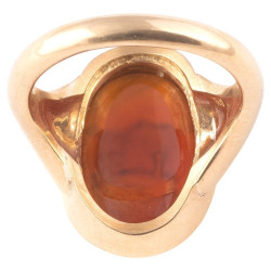 CORNELIAN INTAGLIO RING SIGNED LUIGI PICHLER, 1810’S CIRCA