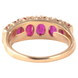 3.05ct Burma six ruby ​​ring from the mid-20th century, circa 1940's