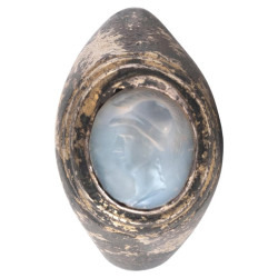 ROMAN SILVER GILT RING WITH...