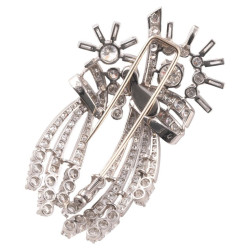 A Diamond And Platinum Brooch/Pendant Circa 1950