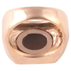 Gold Ring with Swan Agate Roman Cameo 2nd-3rd Century AD