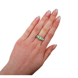 Late 19th Century Opals and Diamonds Five Stone Ring