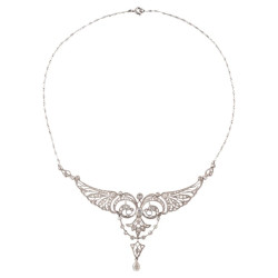Belle Époque Platinum and Diamond Necklace circa 1910