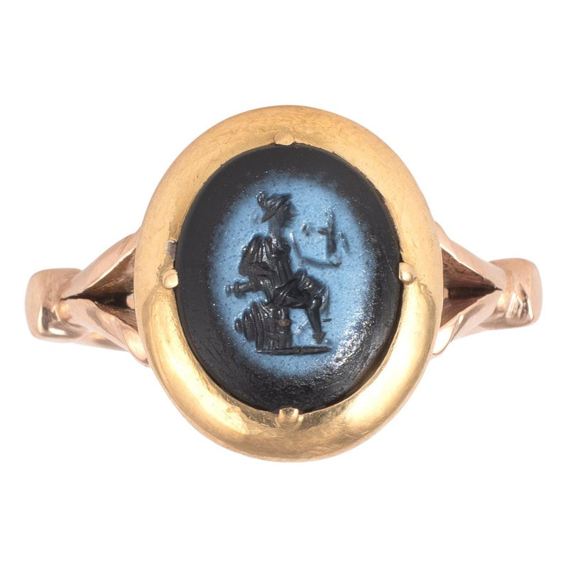 A Roman Ring With A Intaglio Nicolo Minerva 1st Century AD