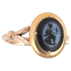 A Roman Ring With A Intaglio Nicolo Minerva 1st Century AD