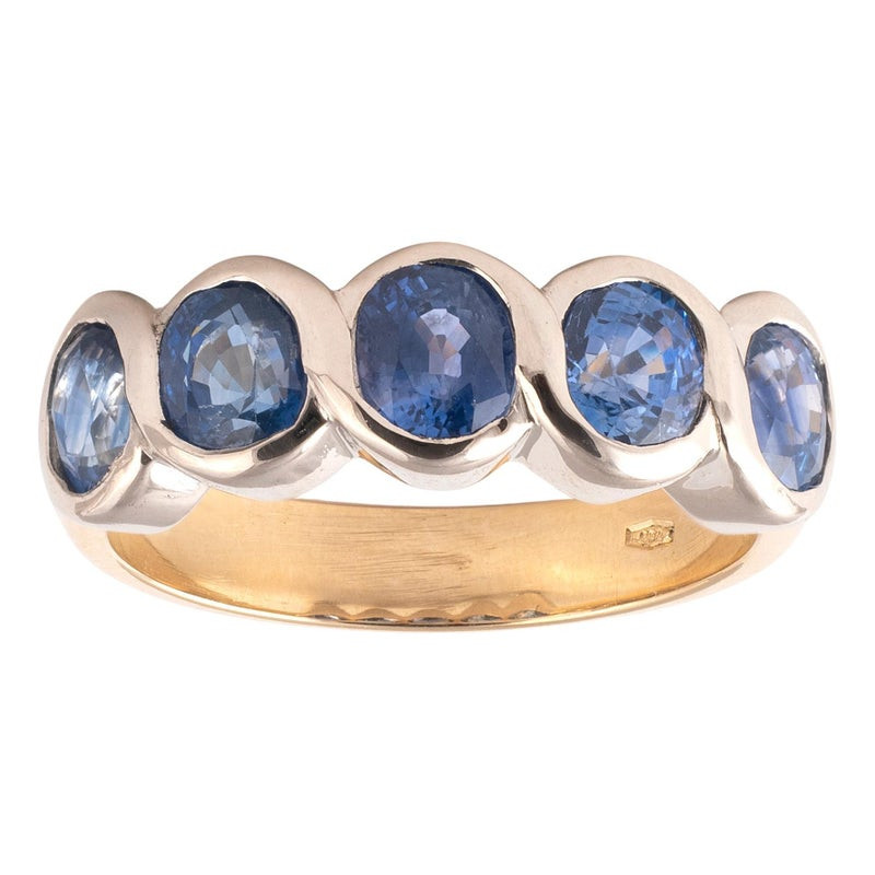 Mid-20th Century Five Stone Sapphire Ring