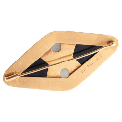 An Art Déco 18kt Gold Onyx And Jade Set By RENE FOY