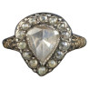 Late Rococo Rose Cut Diamond Heart Ring