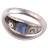 2ct Sapphire And Diamond Platinum Three Stone Ring