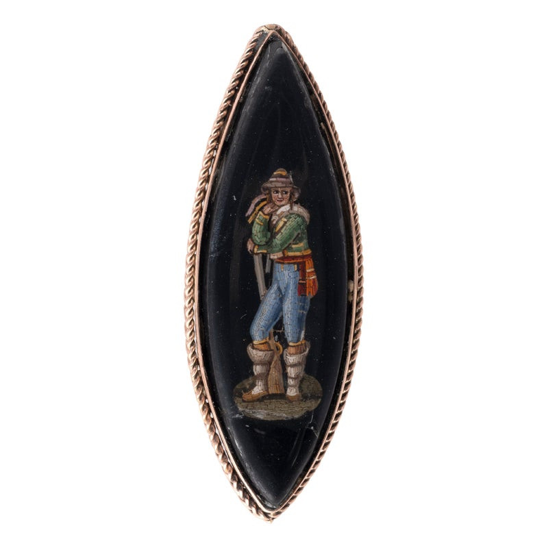 Mid 19th Century Roman Micromosaic Pendant