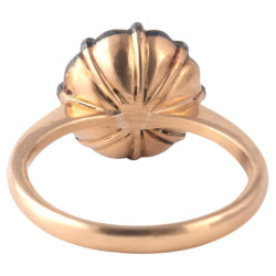 Setting Gold And Silver Single 3ct Old Cut Diamond Stone Ring