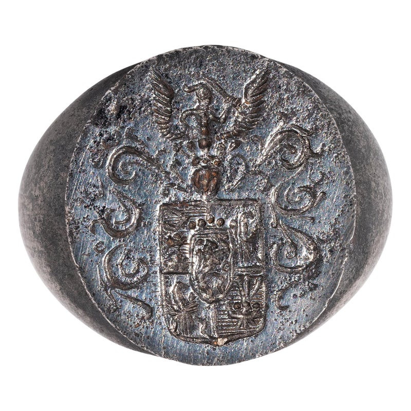 Antique Berlin Iron Signet Ring 1810s