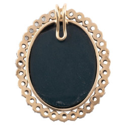 Gold Diamond Green Jasper Intaglio Pendant Depicting Mercury 17th century