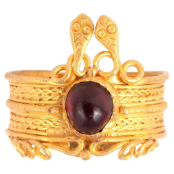 Roman Gold and Garnet Snake...
