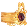 Roman Gold and Garnet Snake Ring circa 1st century