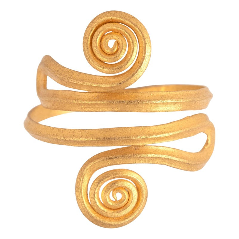 Ancient Viking 22kt Gold Spiral Serpent Ring - Circa 9th/11th Century