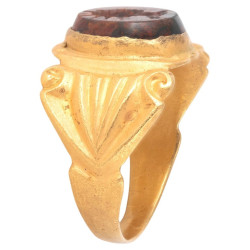 Roman Jasper Intaglio set in Ancient Gold Ring