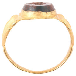 Roman Jasper Intaglio set in Ancient Gold Ring