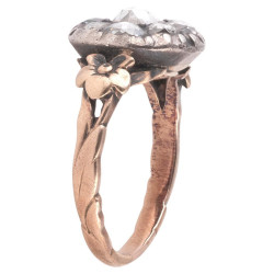 Georgian Rose Cut Diamond Cluster Ring c1820