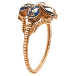 Late 18th Century Gold Four Compartment Poison Ring