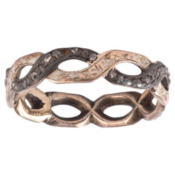 Gold Silver And Diamond Georgian Fede Engagement Ring