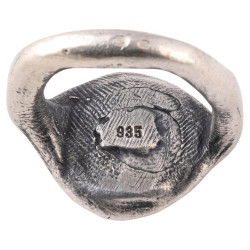 Antique 19th Century Blackened Silver and Gold Medusa Cameo Ring