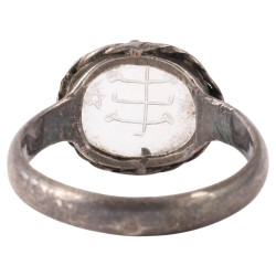 18th Century Jewish Rock Crystal Intaglio Ring