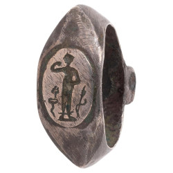 Silver Intaglio Ring With...
