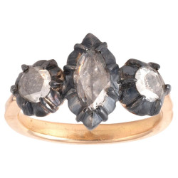 18kt Yellow Gold And Silver...