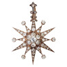 Late 19th Century Silver Gold And Old Cut Diamond Star Pendant