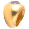 Paleo Christian 22kt Gold Ring With An Amethyst Intaglio 4th Century AD