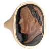 Large Hardstone Cameo of Roman Emperor Men's Ring Late 18th Century