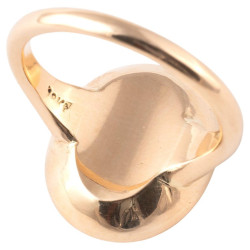 Magical Roman Gold Ring with an Ancient Jasper Abraxas Stone Intaglio