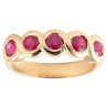 Mid-20th Century Five Stone Burma Ruby Ring