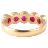 Mid-20th Century Five Stone Burma Ruby Ring