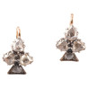 Antique Pair Of Rose Cut Diamond Trefoil Earrings