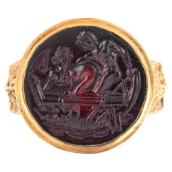 Erotic Garnet Intaglio Ring...
