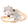 Early 20th Century 2.4ct Old Cut Diamond Crossover Ring, 18K Gold