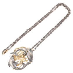 18kt Yellow Gold And Blackened Silver Zodiac Brooch/Pendant