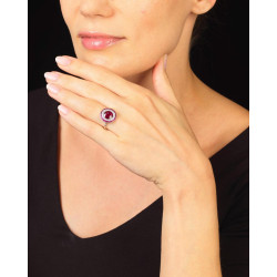 Antique 2.49ct Burma Ruby and Diamond Cluster Ring, Platinum, Italy