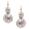 Early 20th Century Pair Of 3ct Old-Cut Diamond Earrings