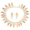 Etruscan Revival 18k Gold Necklace and Earrings Set, Italy Circa 1860